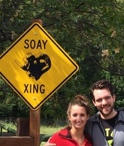 Joe and Julie grace our beloved Soay Xing sign, a gift from Sally Gallagher